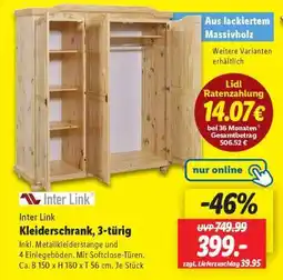 Lidl Inter Link Kleiderschrank, 3-türig Angebot