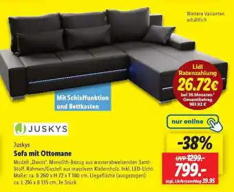Lidl Sofa mit Ottomane Angebot