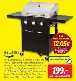 Lidl GRILLMEISTER Gasgrill Angebot