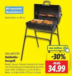 Lidl GRILLMEISTER Holzkohle-Fassgrill Angebot