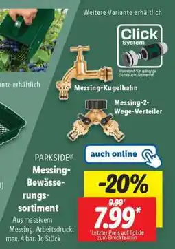 Lidl PARKSIDE Messing-Bewässerungs-sortiment Angebot