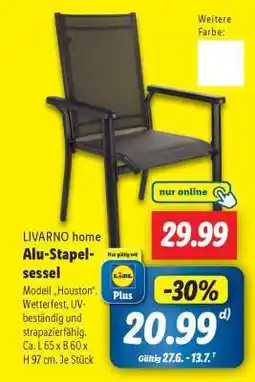 Lidl LIVARNO home Alu-Stapelsessel Angebot
