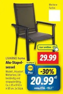 Lidl LIVARNO home Alu-Stapelsessel Angebot