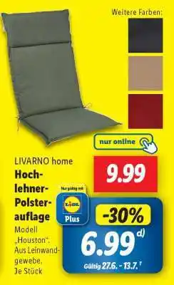 Lidl LIVARNO home Hochlehner- Polsterauflage Angebot