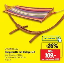Lidl LIVARNO home Hängematte mit Holzgestell Angebot