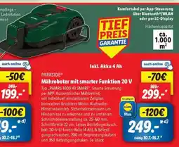 Lidl PARKSIDE Mähroboter mit smarter Funktion 20 V Angebot