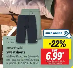 Lidl esmara MEN Sweatshorts Angebot