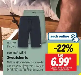 Lidl esmara MEN Sweatshorts Angebot