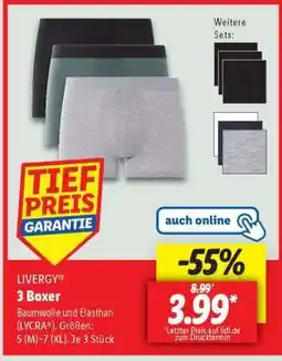 Lidl LIVERGY 3 Boxer Angebot