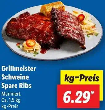 Lidl Grillmeister Schweine Spare Ribs Angebot