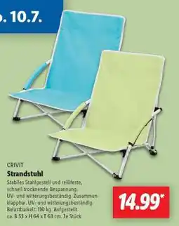 Lidl CRIVIT Strandstuhl Angebot