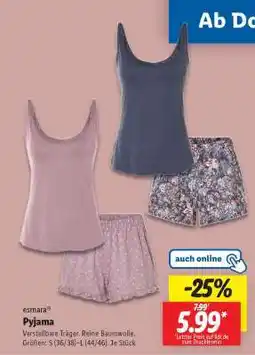 Lidl ESMARA Pyjama Angebot