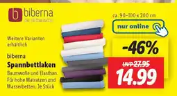 Lidl biberna Spannbettlaken Angebot