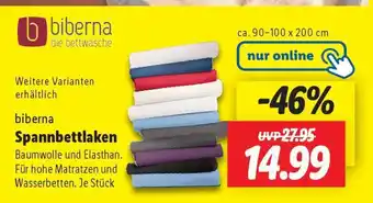 Lidl biberna Spannbettlaken Angebot