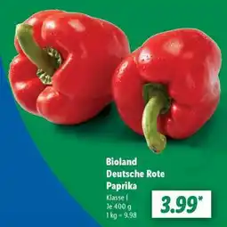 Lidl Bioland Deutsche Rote Paprika Angebot