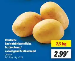 Lidl Deutsche Speisefrühkartoffeln, festkochend/vorwiegend festkochend Angebot