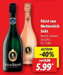 Lidl FÜRST VON METTERNICH Sekt Angebot