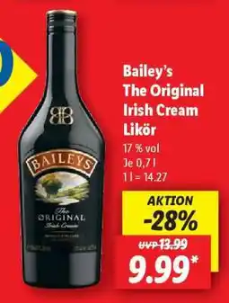 Lidl Bailey’s The Original Irish Cream Likör Angebot