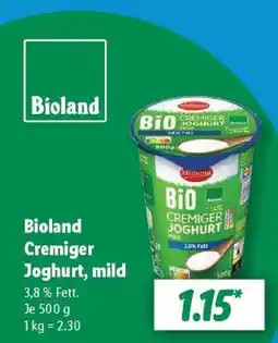 Lidl Bioland Cremiger Joghurt, mild Angebot