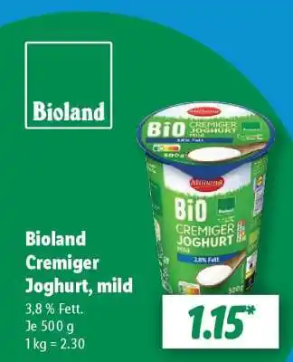 Lidl Bioland Cremiger Joghurt, mild Angebot
