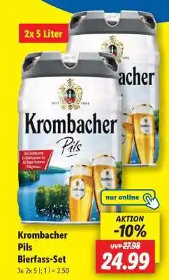Lidl Krombacher Pils Bierfass-Set Angebot