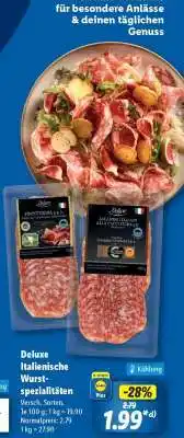 Lidl Deluxe Italienische Wurstspezialitäten Angebot