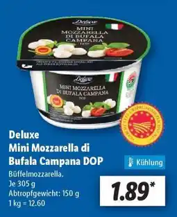 Lidl Deluxe Mini Mozzarella di Bufala Campana DOP Angebot