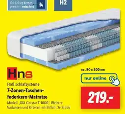 Lidl 7-Zonen-Taschenfederkern- Matratze Angebot