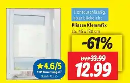 Lidl Plissee Klemmfix Angebot