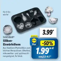 Lidl SANSIBAR Silikon-Eiswürfelform Angebot