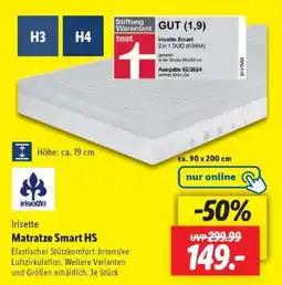 Lidl Irisette Matratze Smart HS Angebot