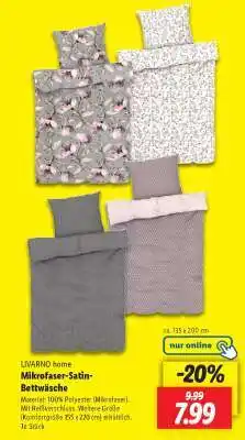 Lidl Mikrofaser-Satin-Bettwäsche Angebot