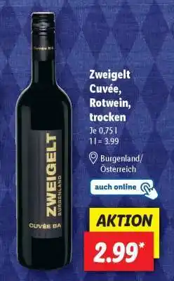 Lidl Zweigelt Cuvée, Rotwein, trocken Angebot