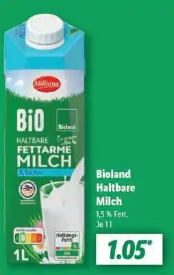 Lidl Bioland Haltbare Milch Angebot