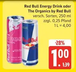 Edeka Red Bull Energy Drink oder The Organics by Red Bull Angebot