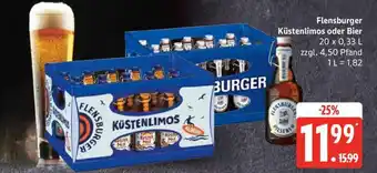Edeka Flensburger Küstenlimos oder Bier Angebot