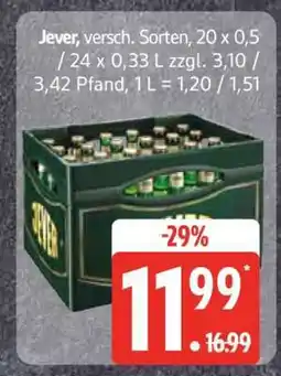 Edeka Jever, versch. Sorten Angebot
