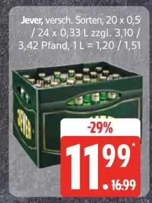 Edeka Jever, versch. Sorten Angebot