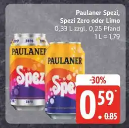 Edeka Paulaner Spezi Spezi Zero oder Limo Angebot