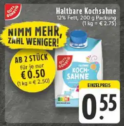 Edeka Haltbare Kochsahne Angebot