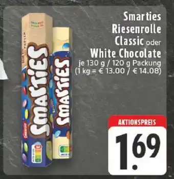 Edeka Smarties Riesenrolle Classic oder White Chocolate Angebot