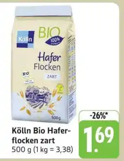 Edeka Kölln Bio Haferflocken zart Angebot