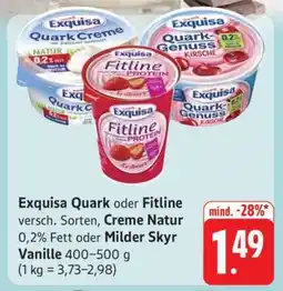 Edeka Exquisa Quark oder Fitline Angebot
