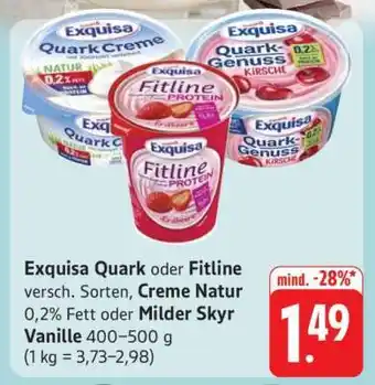 Edeka Exquisa Quark oder Fitline Angebot