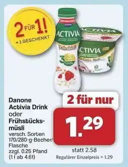 Famila Nord Ost Danone Activia Drink oder Frühstücks-müsli Angebot