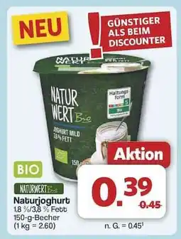 Famila Nord Ost NATURWERT Bio Naturjoghurt Angebot