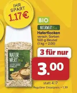Famila Nord Ost NATURWERT Bio Haferflocken Angebot
