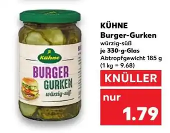 Kaufland KÜHNE Burger-Gurken Angebot