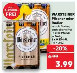Kaufland WARSTEINER Pilsener oder Radler Angebot