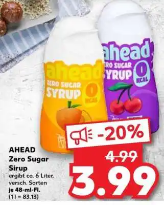 Kaufland AHEAD Zero Sugar Sirup Angebot